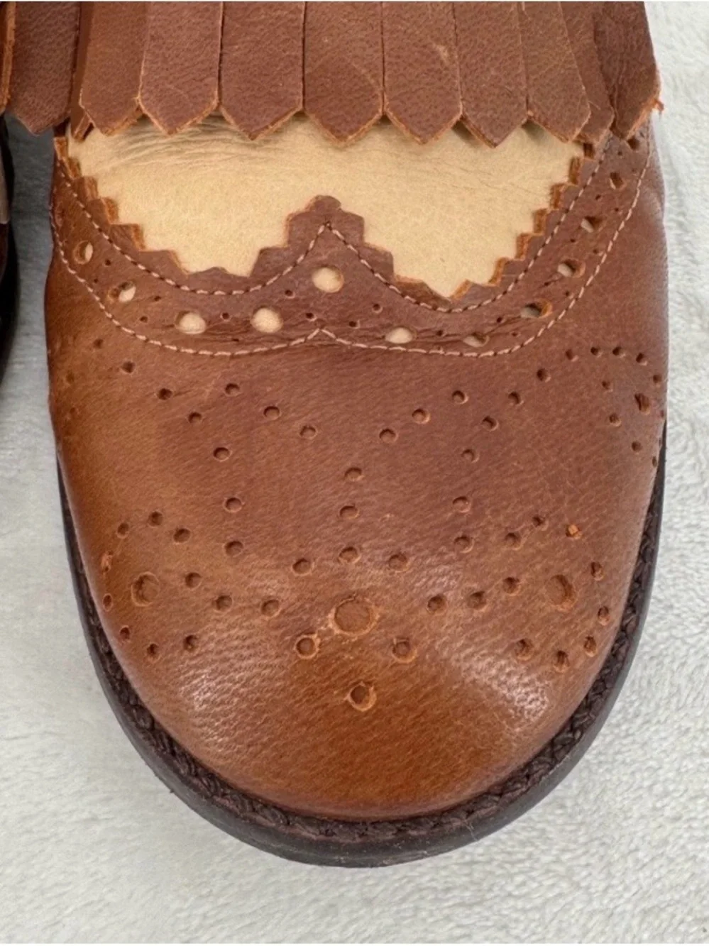 Steve Madden Miltie Oxford Shoes Women’s Size 8.5 Two-tone Kiltie Brogue